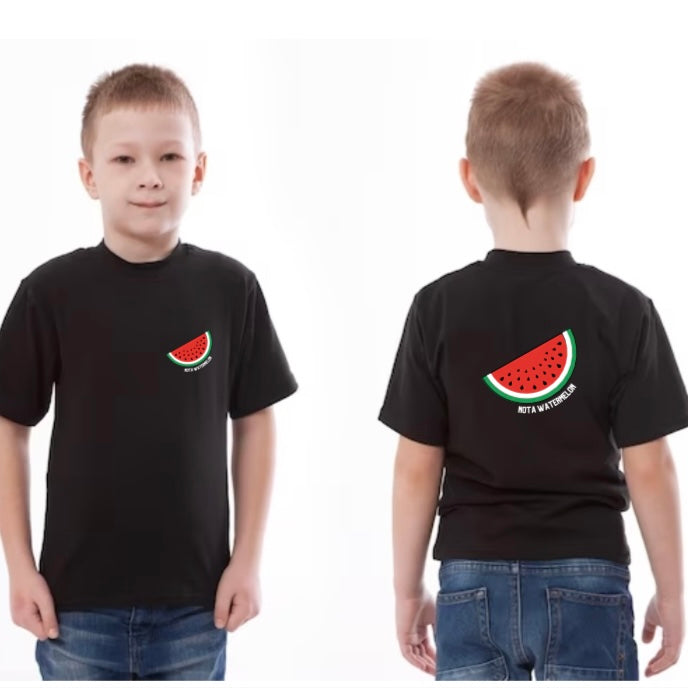 This Is Not A Watermelon - Kids T-Shirt - Black