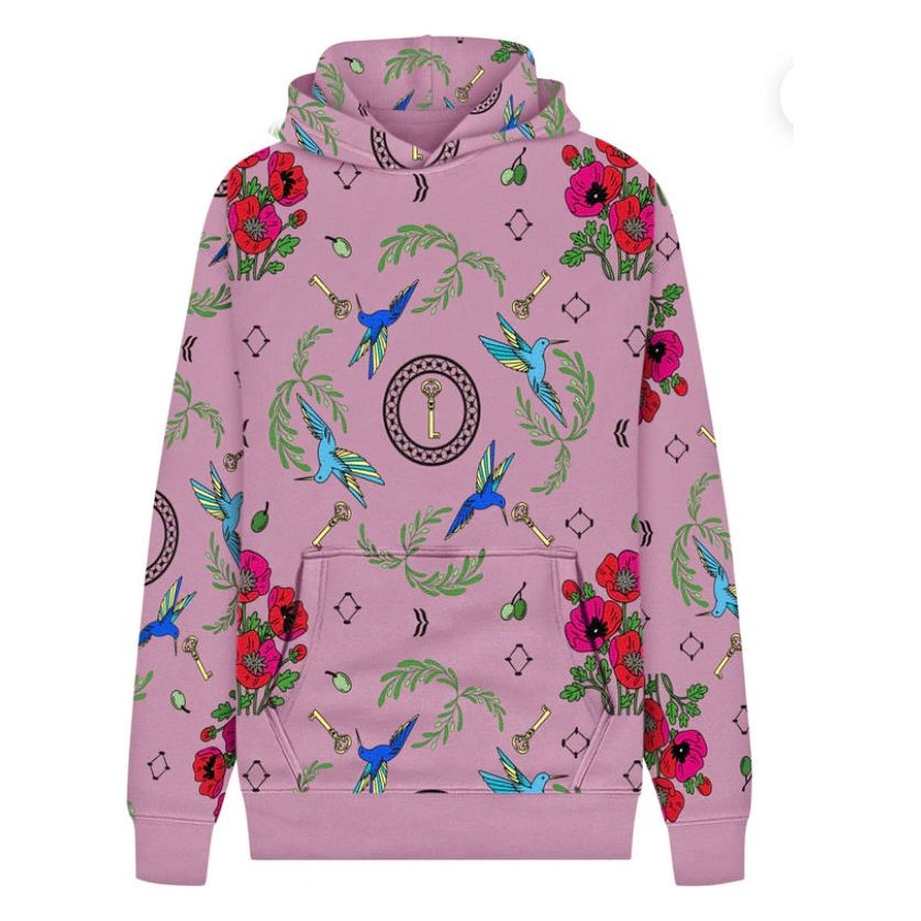 I LOVE YOU PALESTINE HOODIE/ PINK