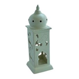 2 - Ramadan Ceramic Matte Minaret - White Large
