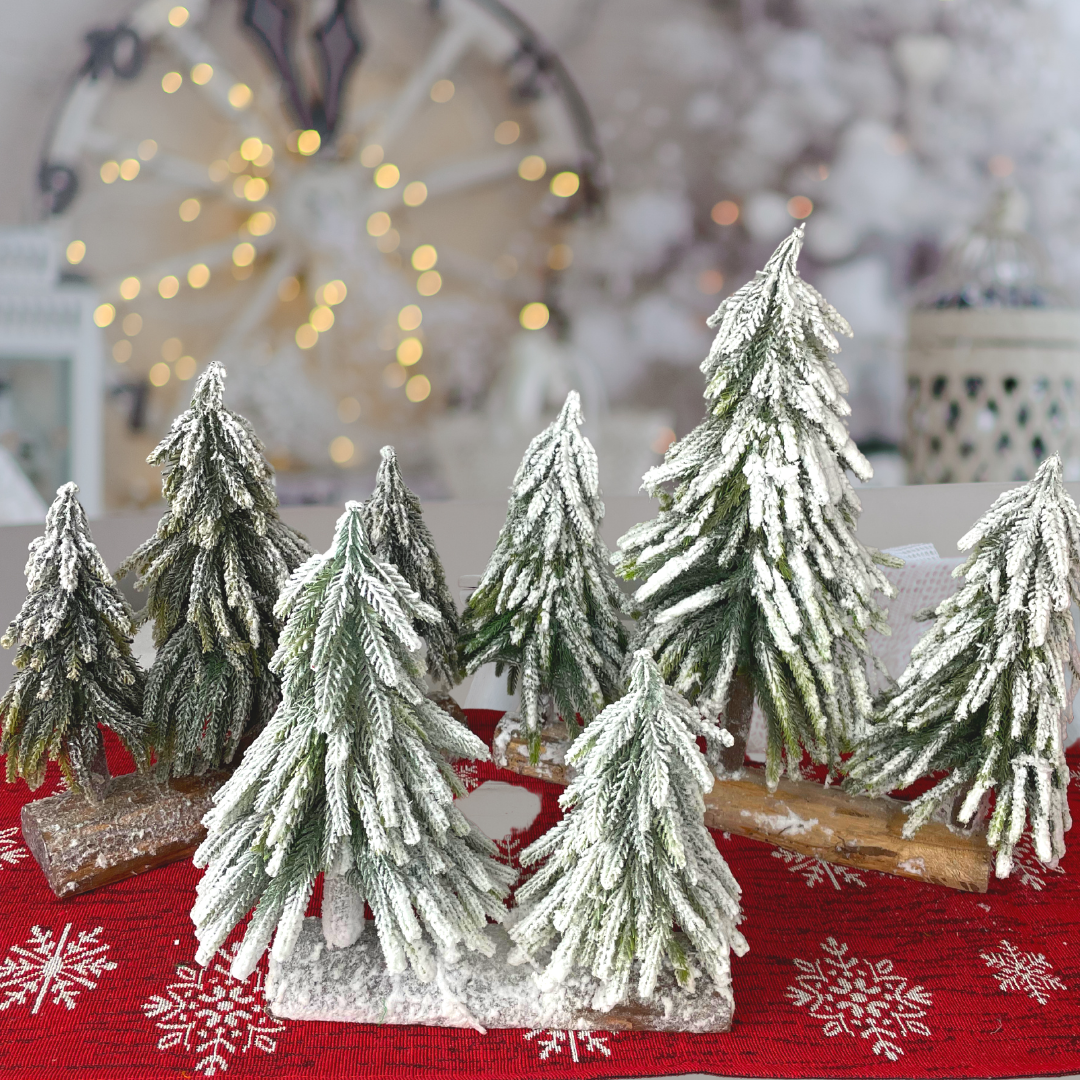 Mini Flocked Forest Trees