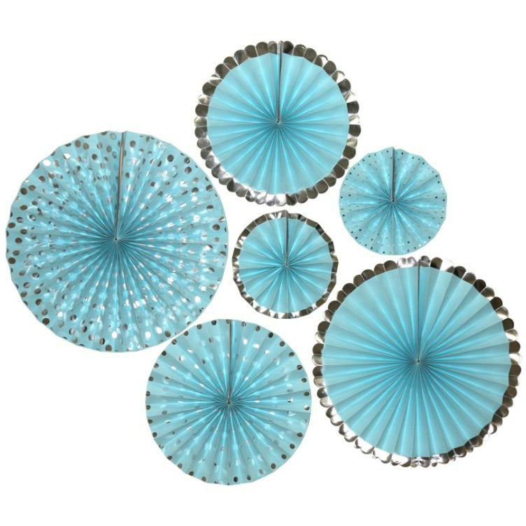 Paper Wall Fans - Blue