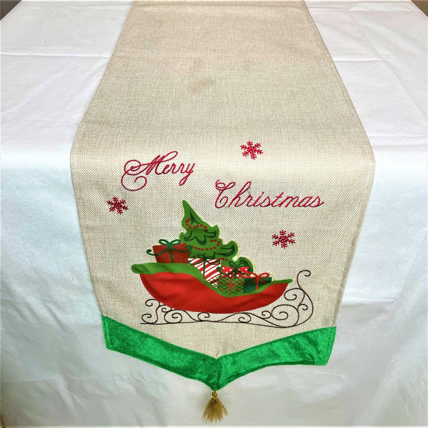 Santa Sled Table Runner - 180cm