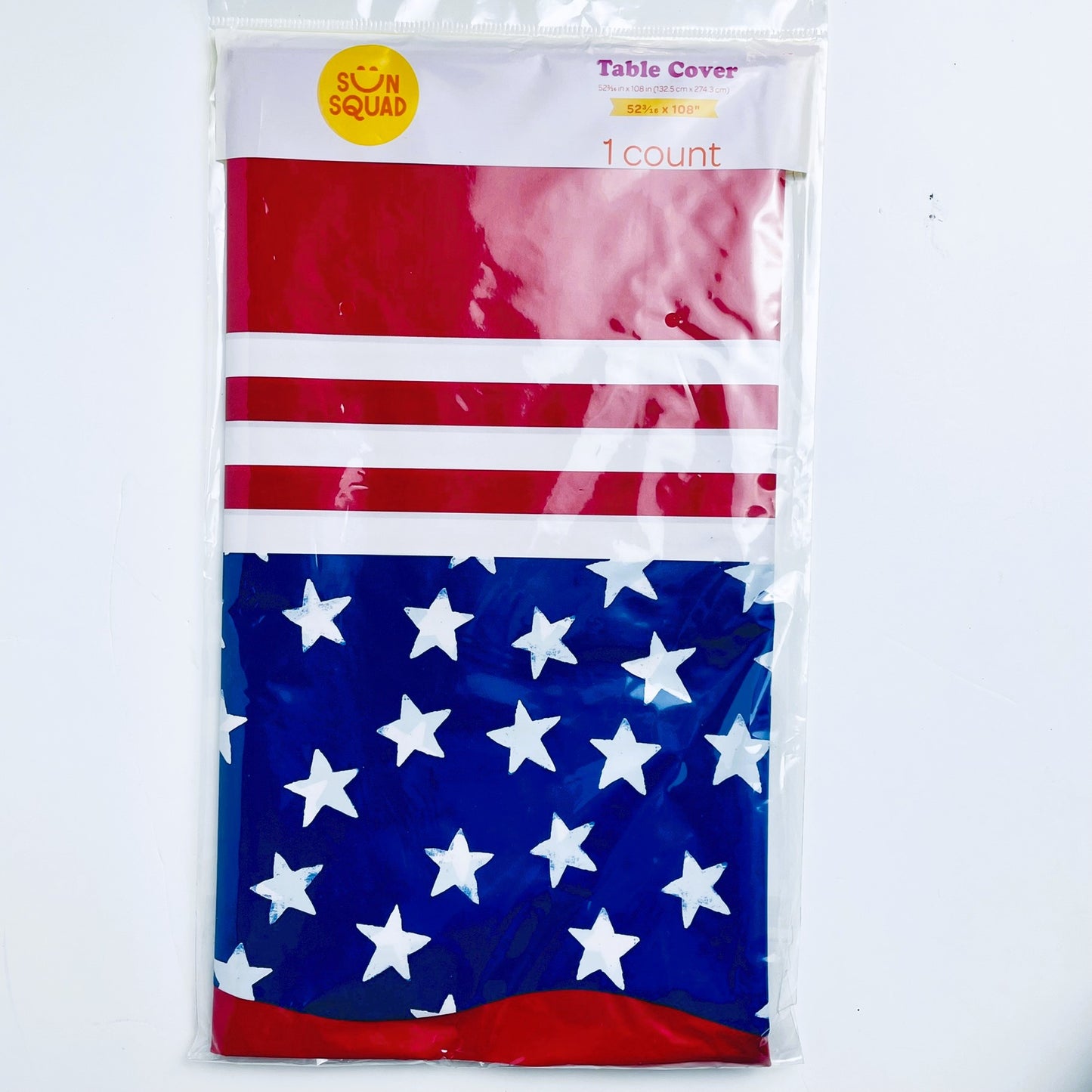 American Flag Disposable Plastic Table Cover