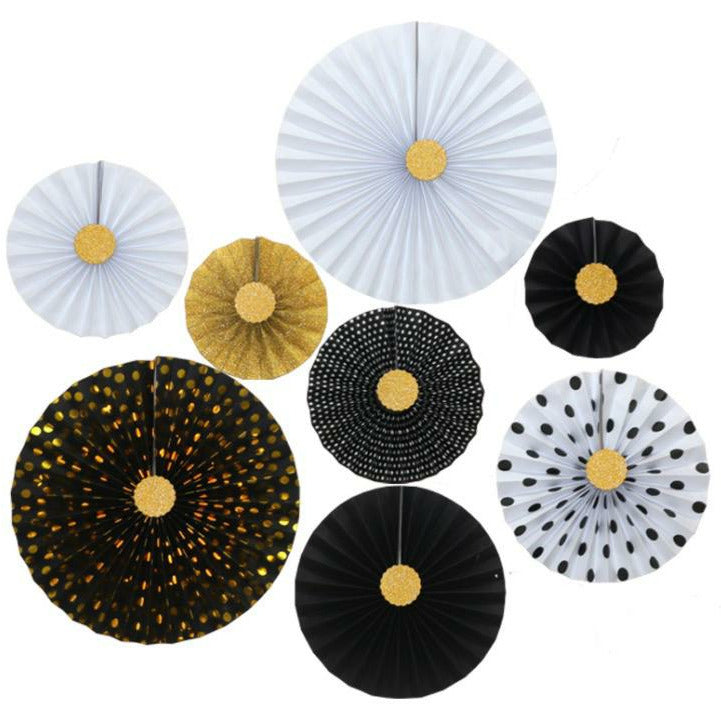 Paper Wall Fans - Black & White