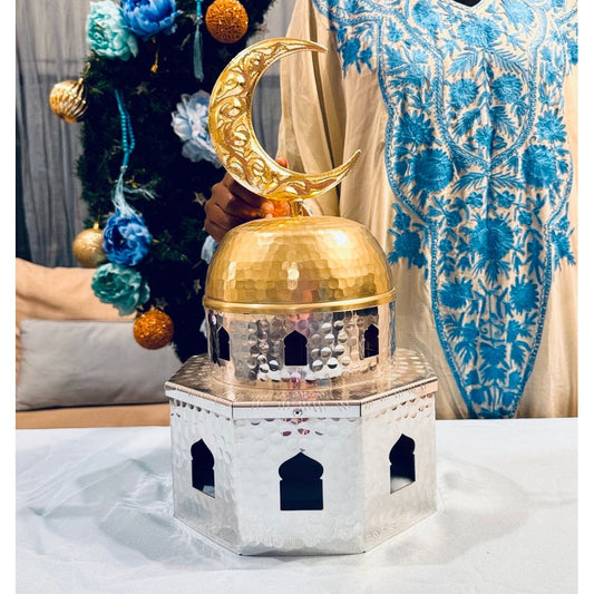 3 -  Dome of the Rock Silver Plated Display - Silver - Crescent