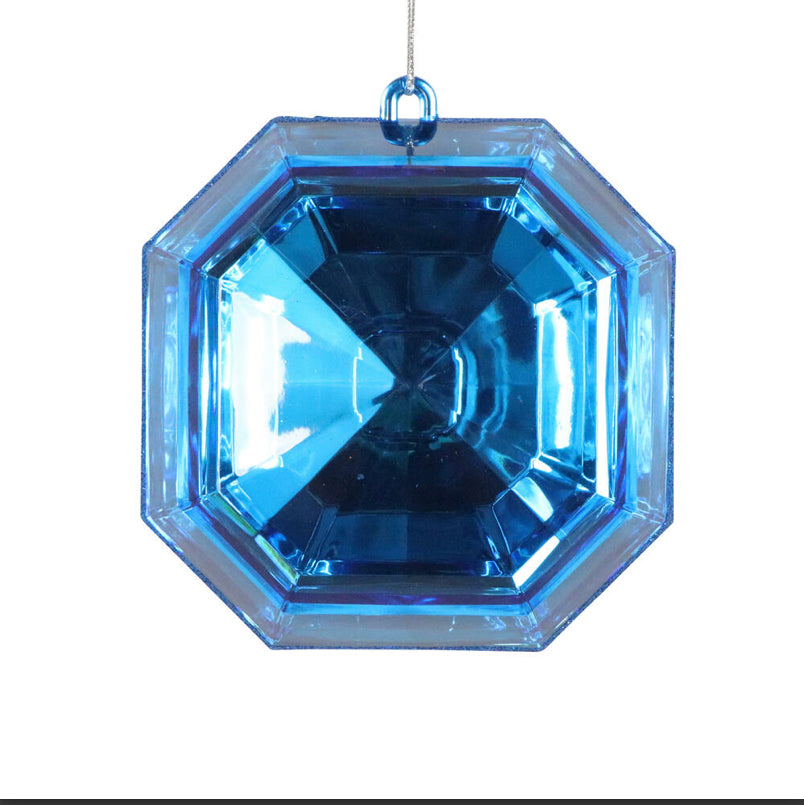 Blue Jewel square Ornament