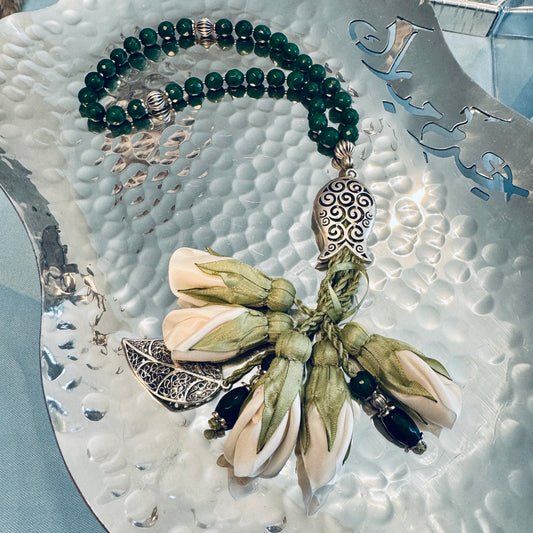 Rosary - Emerald - Roses