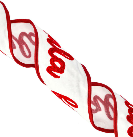 White Falala Stitch Ribbon