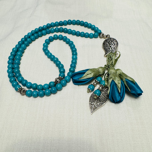 Rosary - Turquoise - Roses