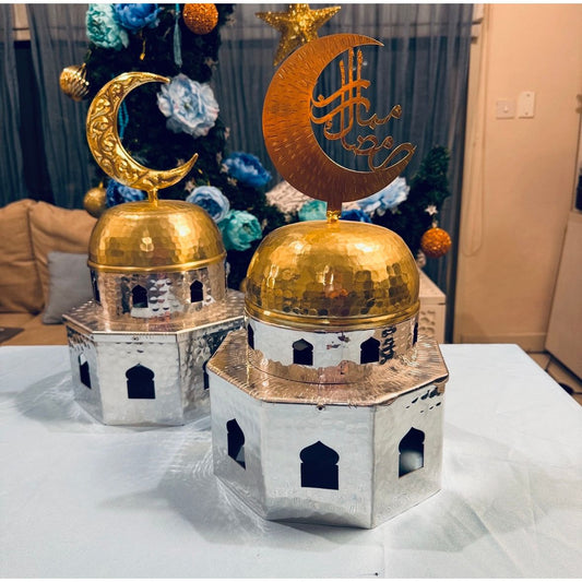 3 - Dome of the Rock Silver Plated Display - Silver - Ramadan Mubarak