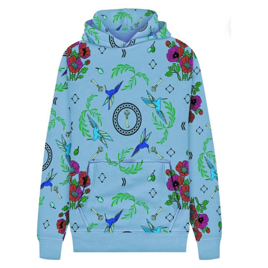 I LOVE YOU  PALESTINE HOODIE / BLUE