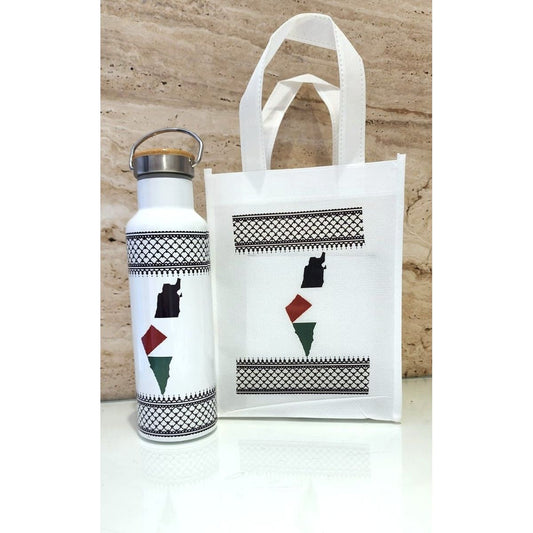 Bottle with Koufeyah and Map