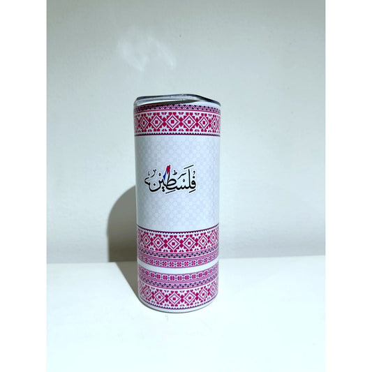 Pink Palestine Embroidery Thermal Cup 400ml