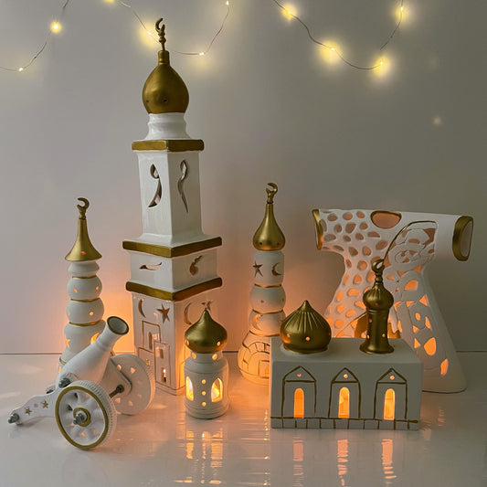 2 -  Ceramic Canon - White & Gold