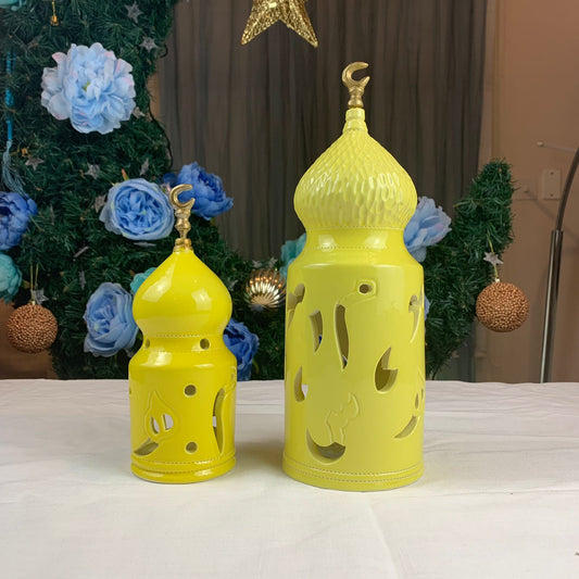 Yellow  Candle holders