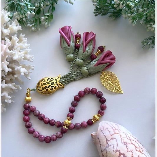 Rosary - Brown - Roses