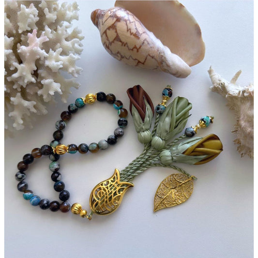 Rosary - Agate - Roses