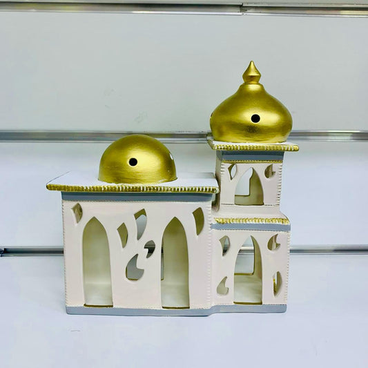 Pink Masjid AI Noor Candle holder-Gold Top