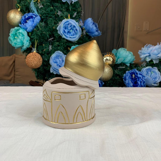 2 -  Ceramic Madyafeh - White & Gold