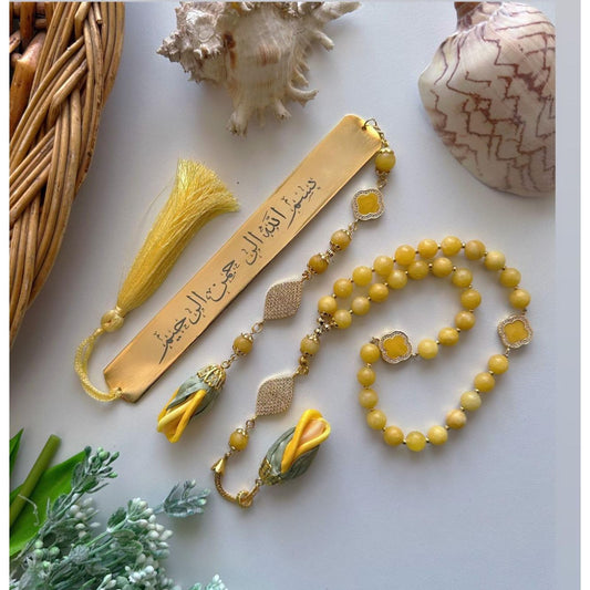 Rosary - Yellow Roses - Bookmark