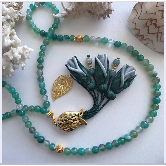 Rosary - Light Green - Roses