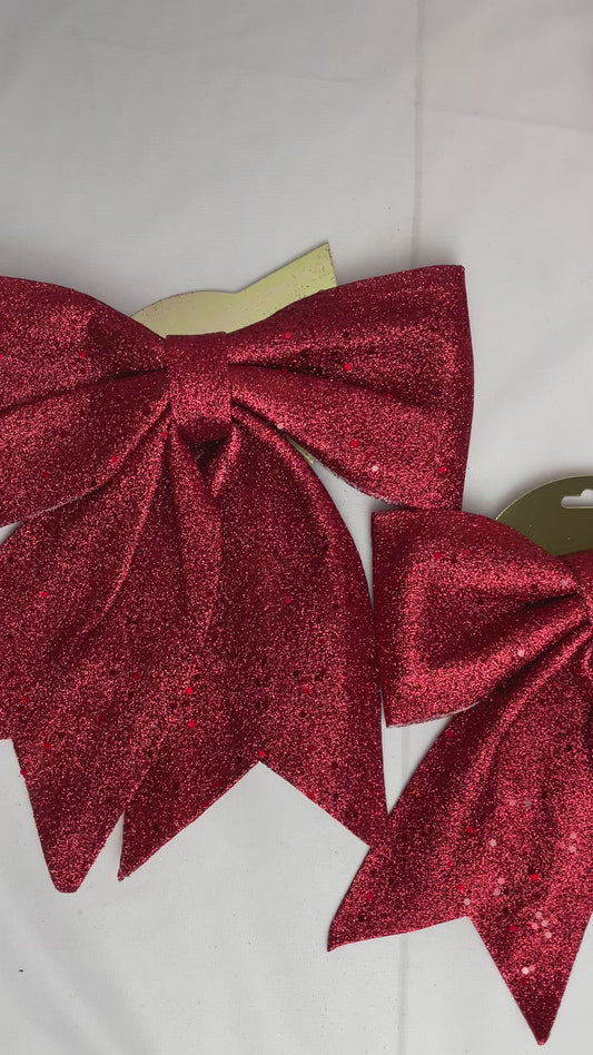 Sparkly Foam Bow - Red