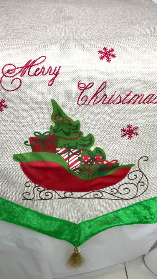 Santa Sled Table Runner - 180cm