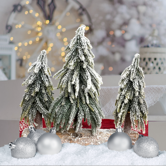 Mini Flocked Forest Trees