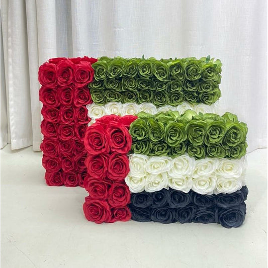 UAE Flag Silk Flower Box