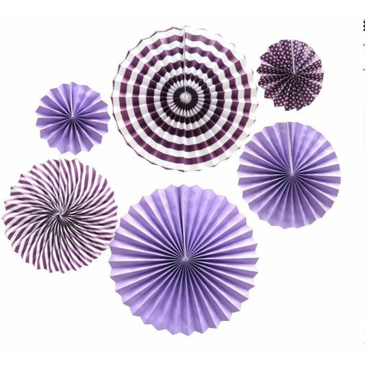 Paper Wall Fans - Purple