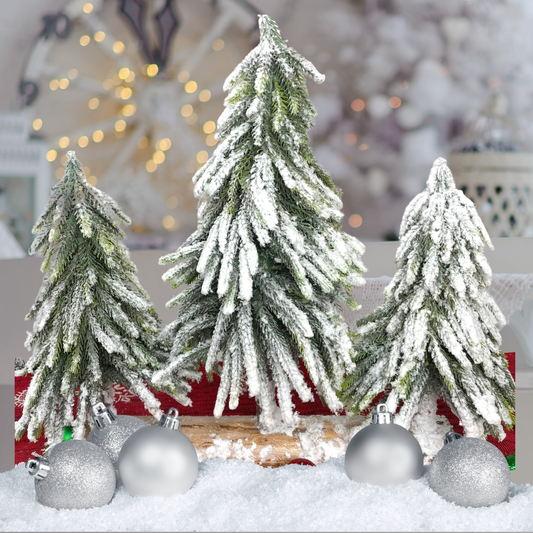 Mini Flocked Forest Trees