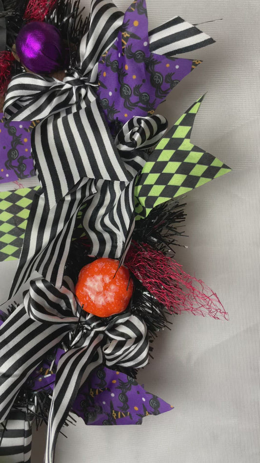 Colorful Witch Leg Wreath