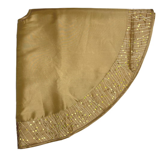 Satin Gold Tree Skirt - 106cm