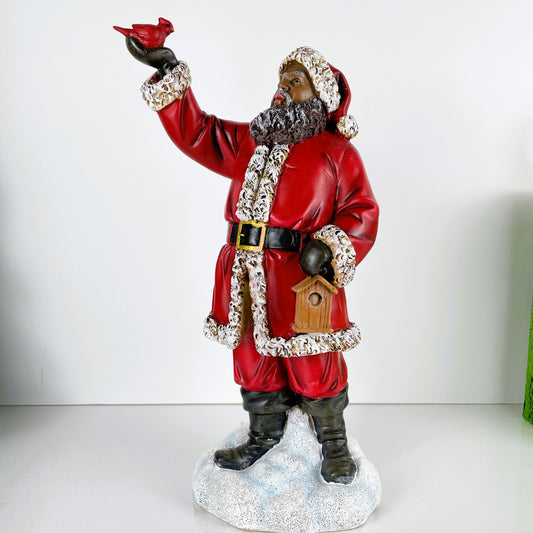 Black Santa with Cardinal