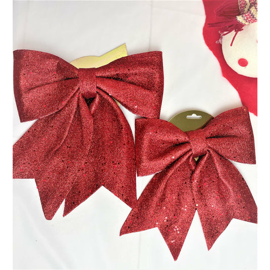 Sparkly Foam Bow - Red