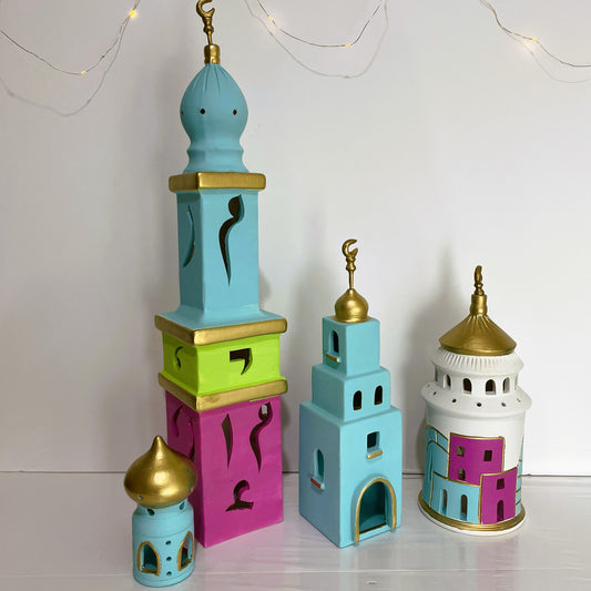 Tall Colorful Square Minoret