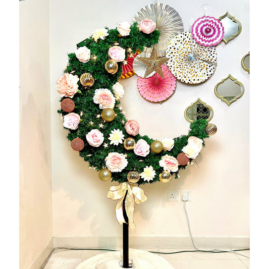 Floral Ramadan Crescent Tree - Blush