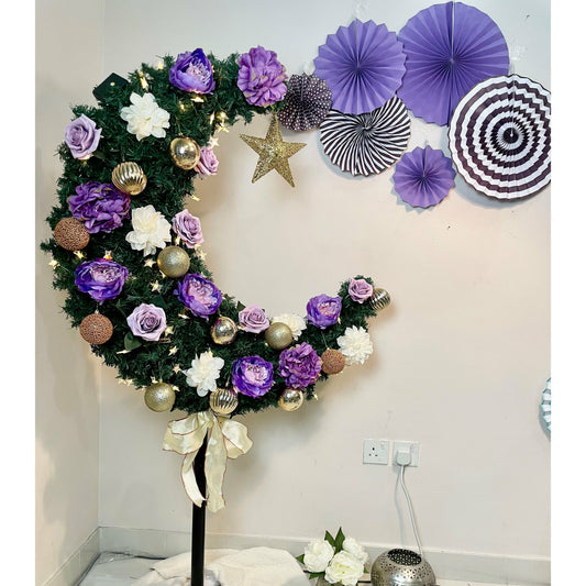 Floral Ramadan Crescent Tree - Purple