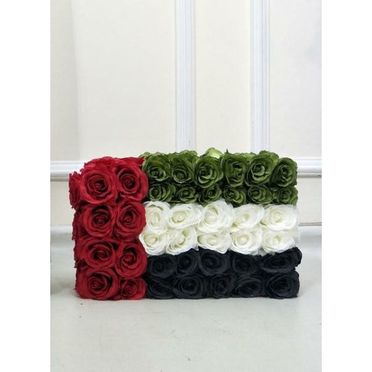 UAE Flag Silk Flower Box