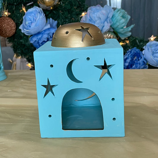 Square Clay Mosque - Blue