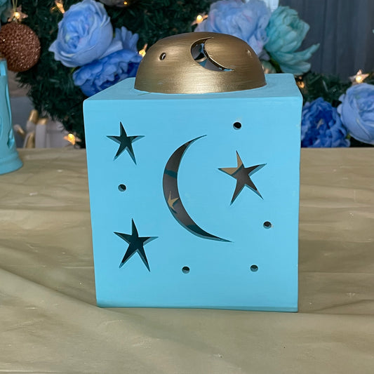 Square Clay Mosque - Blue