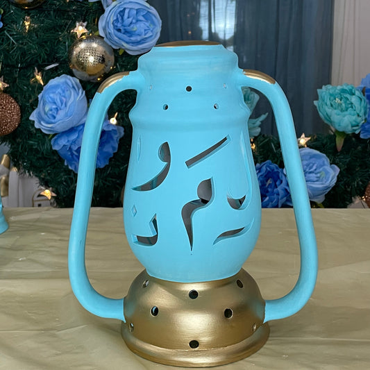 Clay Ramadan Lantern - Blue