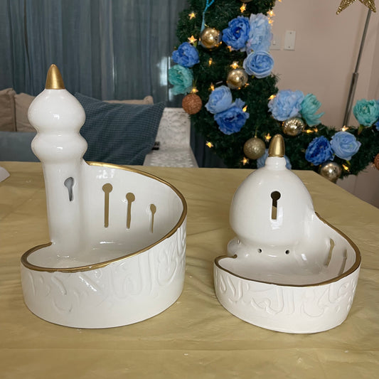 Handmade Clay Mosque Plate